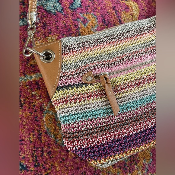 The Sak | Women’s multicolor striped over the shoulder purse, top zipper, OS - Picture 5 of 13